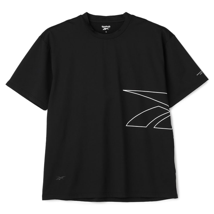 NO COMMENT サーフボードプリント Tシャツ ブラック SizeMAX】Reebok 穴あきメッシュ脇プリントTシャツ【AOKI公式通販】
