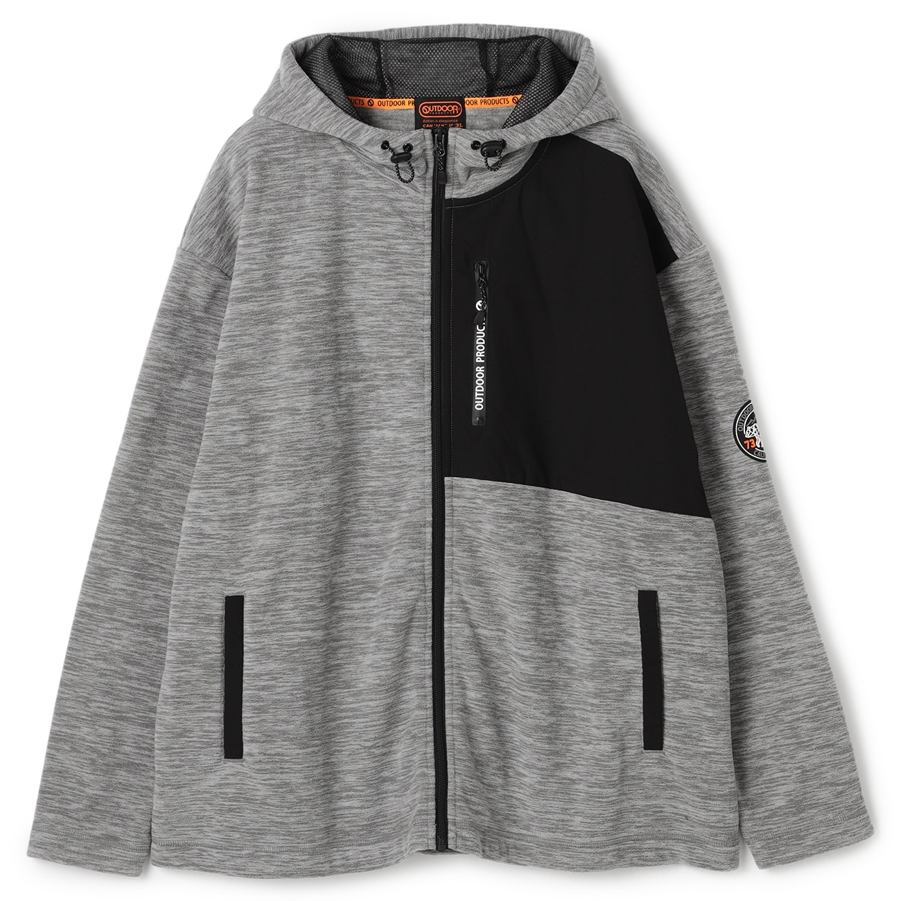 【SizeMAX】OUTDOOR 流し杢フリースジップパーカー 【SizeMAX】OUTDOOR 流し杢フリースジップパーカー