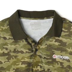 SizeMAX】OUTDOOR ドライカモフラージュ総柄プリントポロシャツ【AOKI