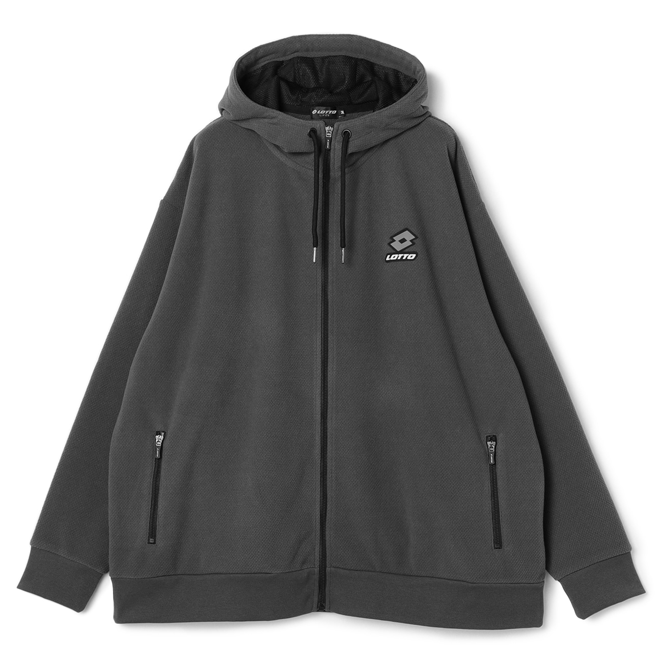 【SizeMAX】Lotto メッシュ起毛裏フリースジップパーカー 【SizeMAX】Lotto メッシュ起毛裏フリースジップパーカー