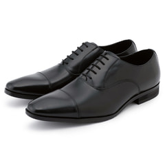 新品未使用 ✨️ AOKI 内羽根 ストレートチップ ビジネスシューズ 26 黒 SizeMAX】5E 内羽根式ストレートチップシューズ LES MUES【AOKI