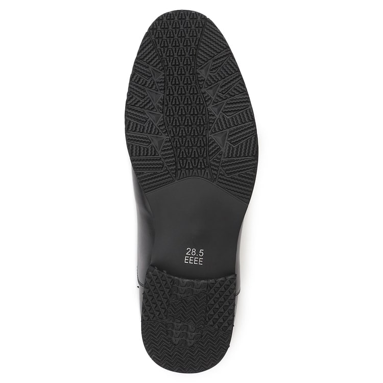 SizeMAX】4E はっ水 内羽根式ストレートチップシューズ 黒【AOKI