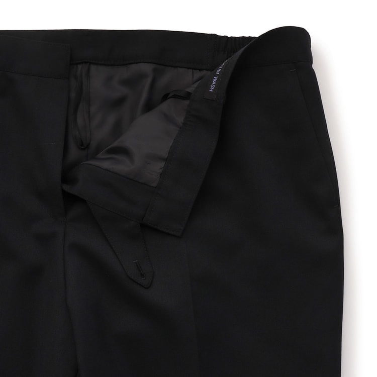 ❣️確認用です❣️黒の絹縮緬からセットアップパンツ❣️ ビジネスから就活まで】夏用 黒無地ストレートパンツ