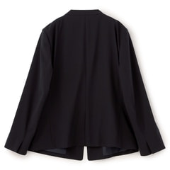【クイーンサイズ】洗える T/Rストレッチ ノーカラージャケット セットアップ着用可