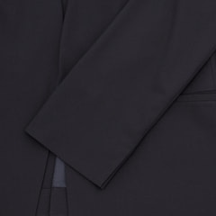【クイーンサイズ】洗える T/Rストレッチ ノーカラージャケット セットアップ着用可
