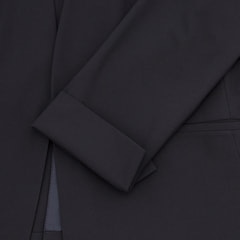 【クイーンサイズ】洗える T/Rストレッチ ノーカラージャケット セットアップ着用可