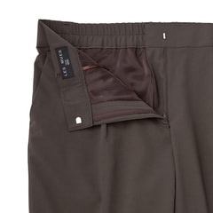 【クイーンサイズ】T/Rストレッチ タック入りクロップドパンツ セットアップ着用可