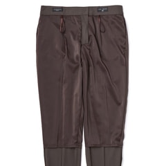 【クイーンサイズ】T/Rストレッチ タック入りクロップドパンツ セットアップ着用可