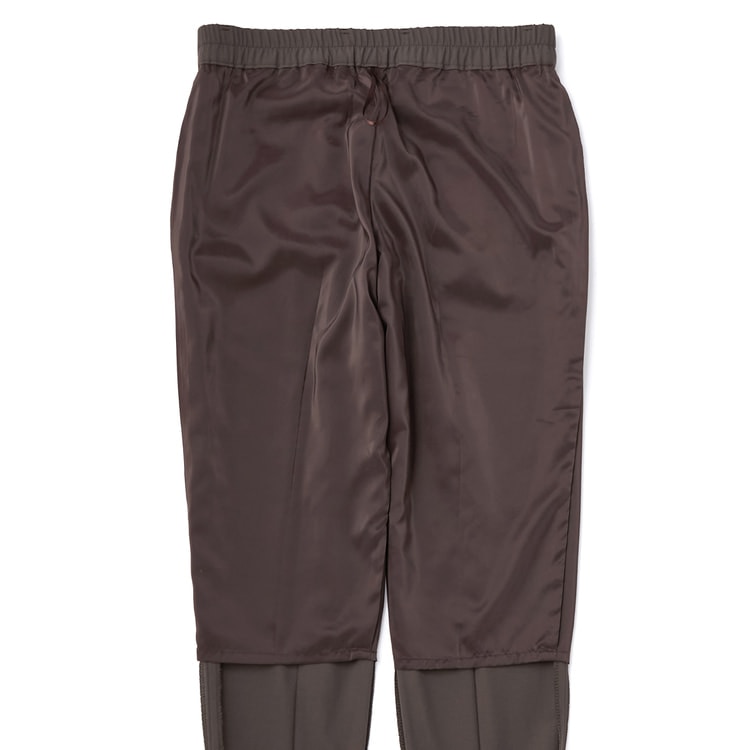 【クイーンサイズ】T/Rストレッチ タック入りクロップドパンツ セットアップ着用可