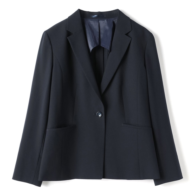 テーラーメイド◆撥水 アシンメトリー ジャケット 裏地蓄熱素材◆ネイビー L テーラーメイド◇撥水 アシンメトリー ジャケット 裏地蓄熱素材