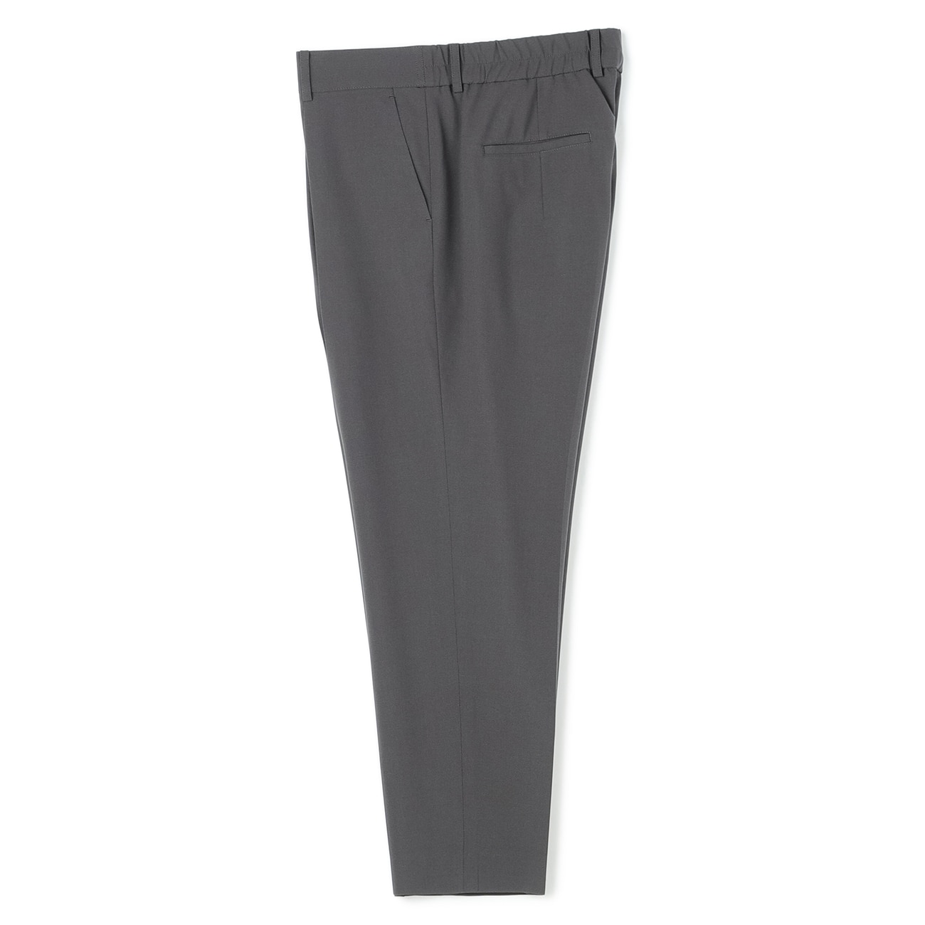 【クイーンサイズ】洗える T/Rストレッチ タック入りクロップドパンツ グレー セットアップ着用可 【クイーンサイズ】洗える T/Rストレッチ タック入りクロップドパンツ グレー セットアップ着用可