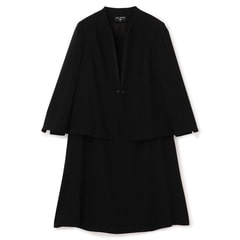 国内発送/ギフトOK☆Since Then☆前開き ボタン ワンピース☆ 前開きワンピース】ドビーボーダーリボン ジャケット+ワンピース