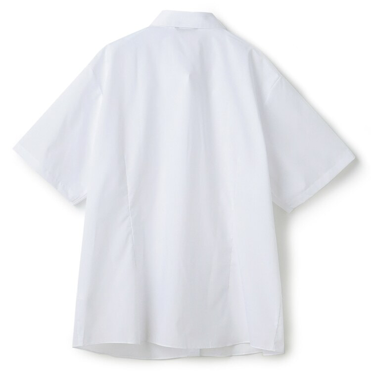 クイーンサイズ】【半袖】 形態安定 ストレッチ 白無地シャツ シャツ