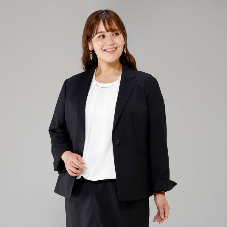 クイーンサイズ】七分袖 ジョーゼット前プリーツアクセサリー