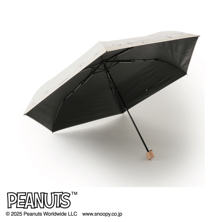AOKI＆PEANUTSコラボ 晴雨兼用 折りたたみ日傘 ベージュ【AOKI
