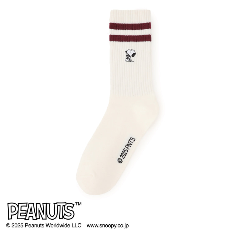 AOKI＆PEANUTSコラボ 23-25cm スヌーピーソックスS寸 2足組【AOKI公式