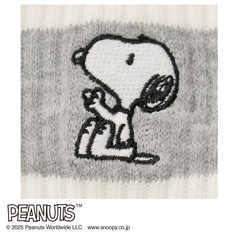 AOKI＆PEANUTSコラボ 25-27cm スヌーピーソックスM寸 2足組