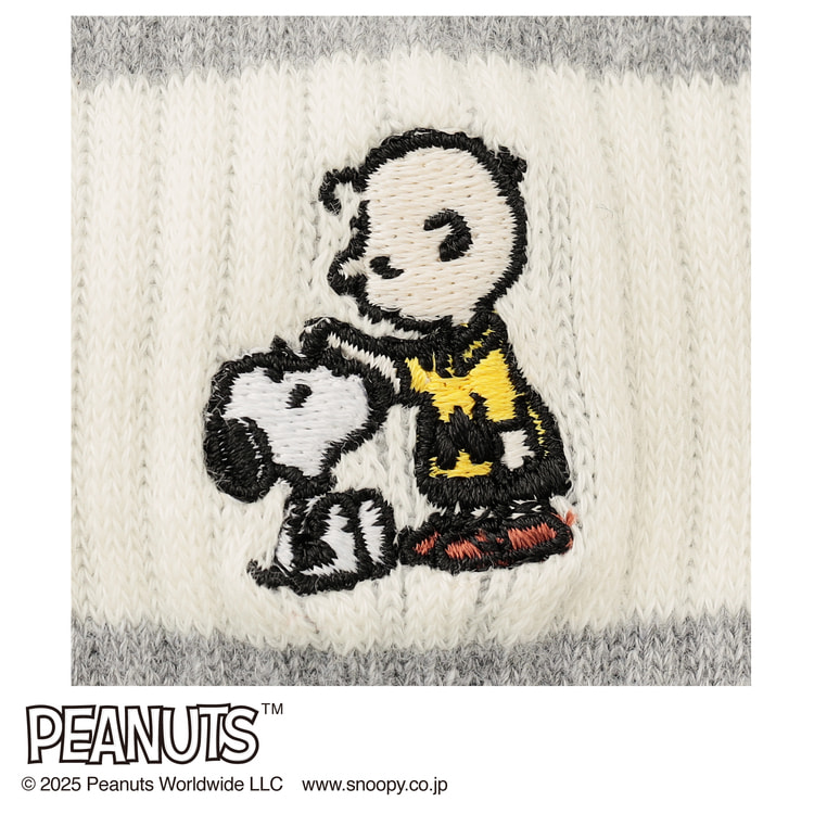 AOKI＆PEANUTSコラボ 25-27cm スヌーピーソックスM寸 2足組