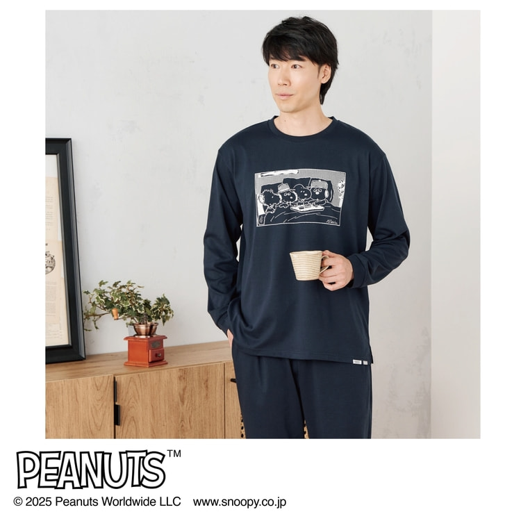 【美品】AOKI＆PEANUTSコラボ　疲労回復ウェア Amazon.co.jp: [アオキ] 25Sスヌーピー疲労回復5分袖7分丈