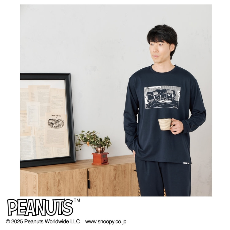 PEANUTS疲労回復ウェア・リカバリーケアプラス上下セットMサイズ　ネイビー AOKI＆PEANUTSコラボ AOKI疲労回復ウェア・リカバリーケアプラス プ