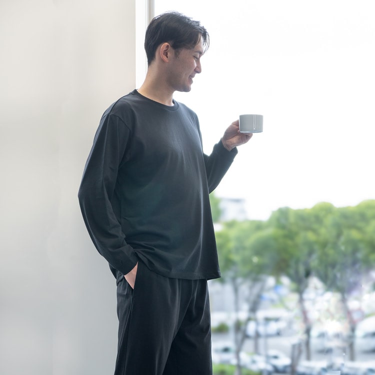 【WEB限定商品】AOKI疲労回復ウェア・リカバリーケアプラス ゆったりホームウェア 上下セット コットンブレンド 軽量オールシーズンタイプ ユニセックス