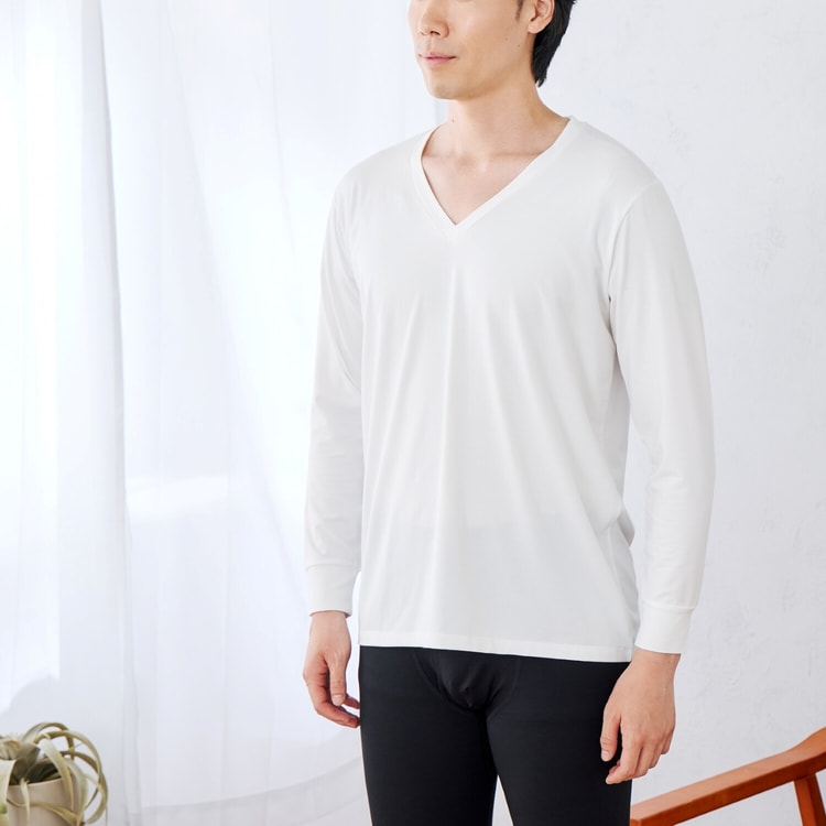 ウェア yasuki009 AOKI疲労回復ウェア・リカバリーケアプラス 九分袖インナー V