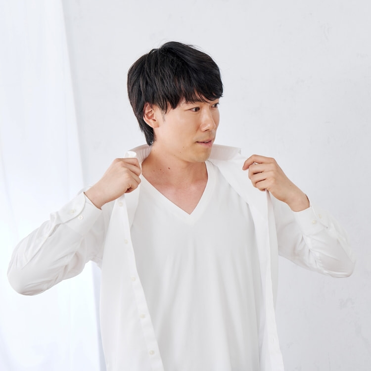 AOKI疲労回復ウェア・リカバリーケアプラス 九分袖インナー V