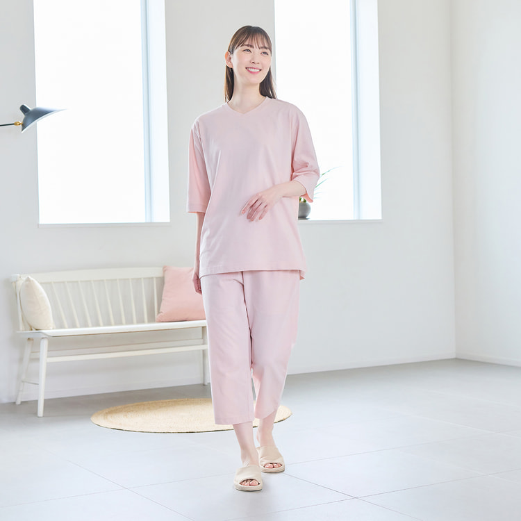 WEB限定商品】リカバリーケアプラス ルームウェア 五分袖Tシャツ＆七分