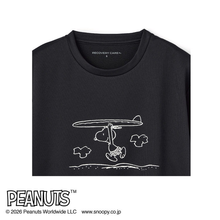 AOKI＆PEANUTSコラボ リカバリーケアプラス ルームウェア メッシュ 半