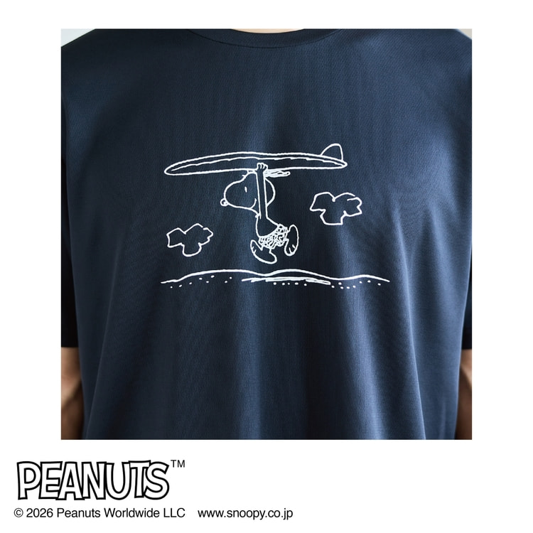 AOKI＆PEANUTSコラボ リカバリーケアプラス ルームウェア メッシュ 半