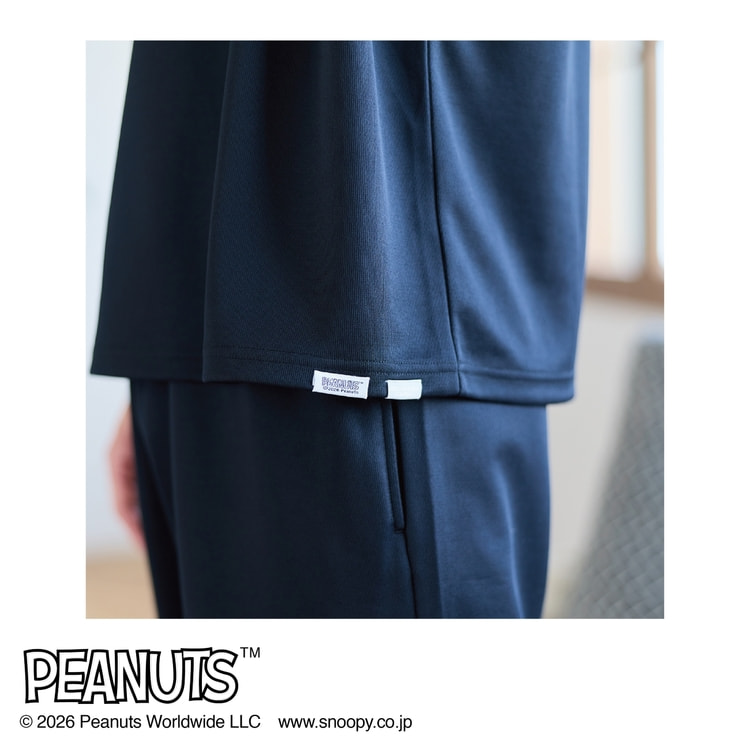 AOKI＆PEANUTSコラボ リカバリーケアプラス ルームウェア メッシュ 半