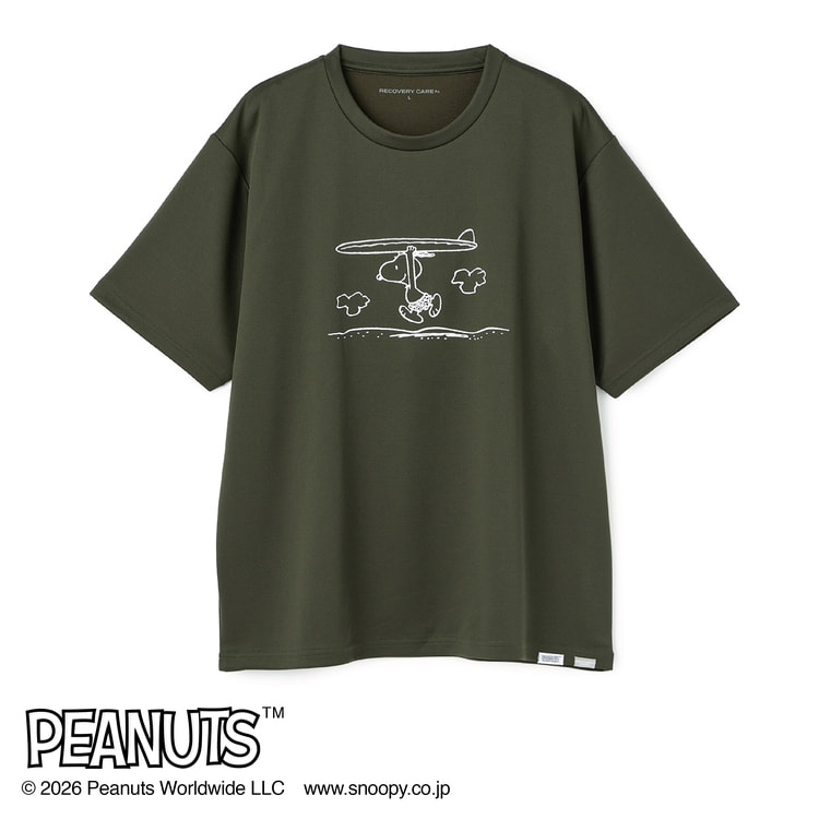 AOKI＆PEANUTSコラボ リカバリーケアプラス ルームウェア メッシュ 半