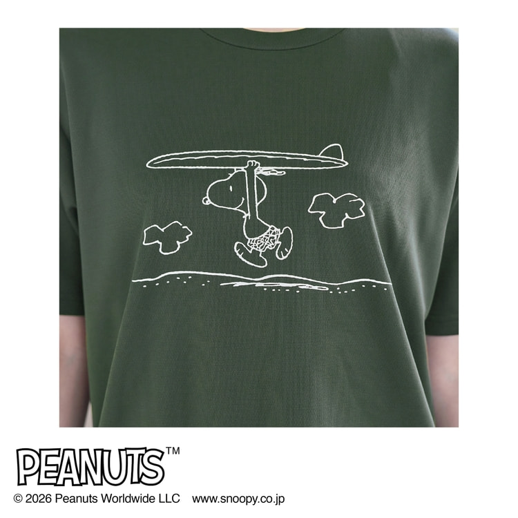 AOKI＆PEANUTSコラボ リカバリーケアプラス ルームウェア メッシュ 半
