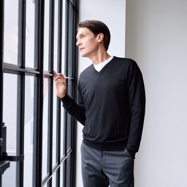 究極ニット365 Vネックセーター JUNKO SHIMADA JS homme【AOKI