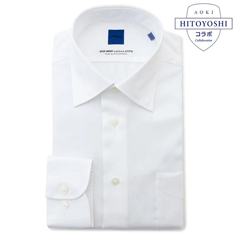 HITOYOSHI ノンアイロンコットン ワイドカラーシャツ JUNKO SHIMADA JS homme