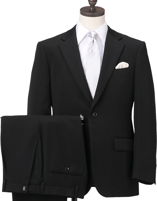 ナノブラック加工 シルク混 シングルフォーマルスーツ